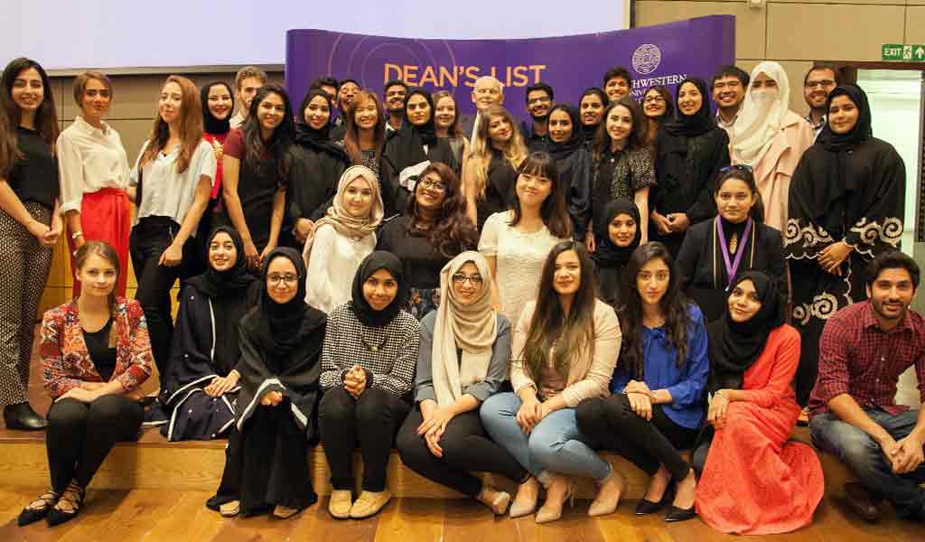 The students were invited to attend a celebratory luncheon with Dennis, where they received certificates, socialized with their peers, and shared thoughts on their student experiences at NU-Q.