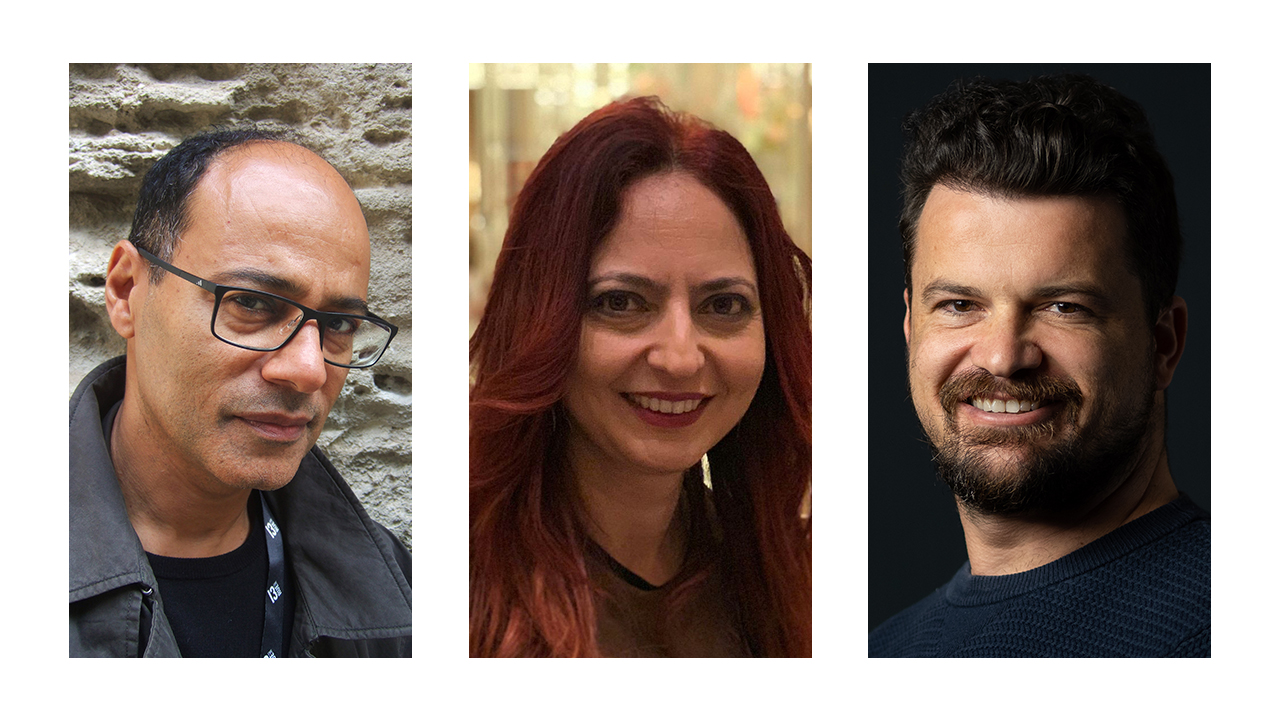 Left to Right: Jamal Mahjoub, Lina Khatib, and Marc Owen Jones. 