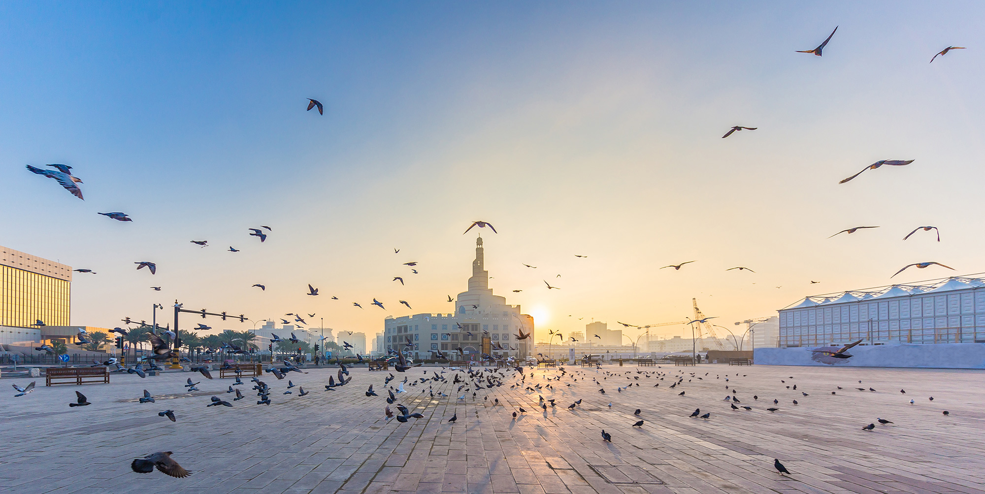 Al-Fanar Islamic Cultural Center is an iconic architectural landmark in the city of Doha.