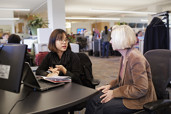 Northwestern students at work