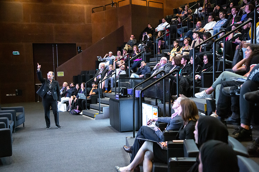 U.S. Naval Academy Professor Deborah Wheeler speaks to the NU-Q community on the rise of digital activism across the Middle East.