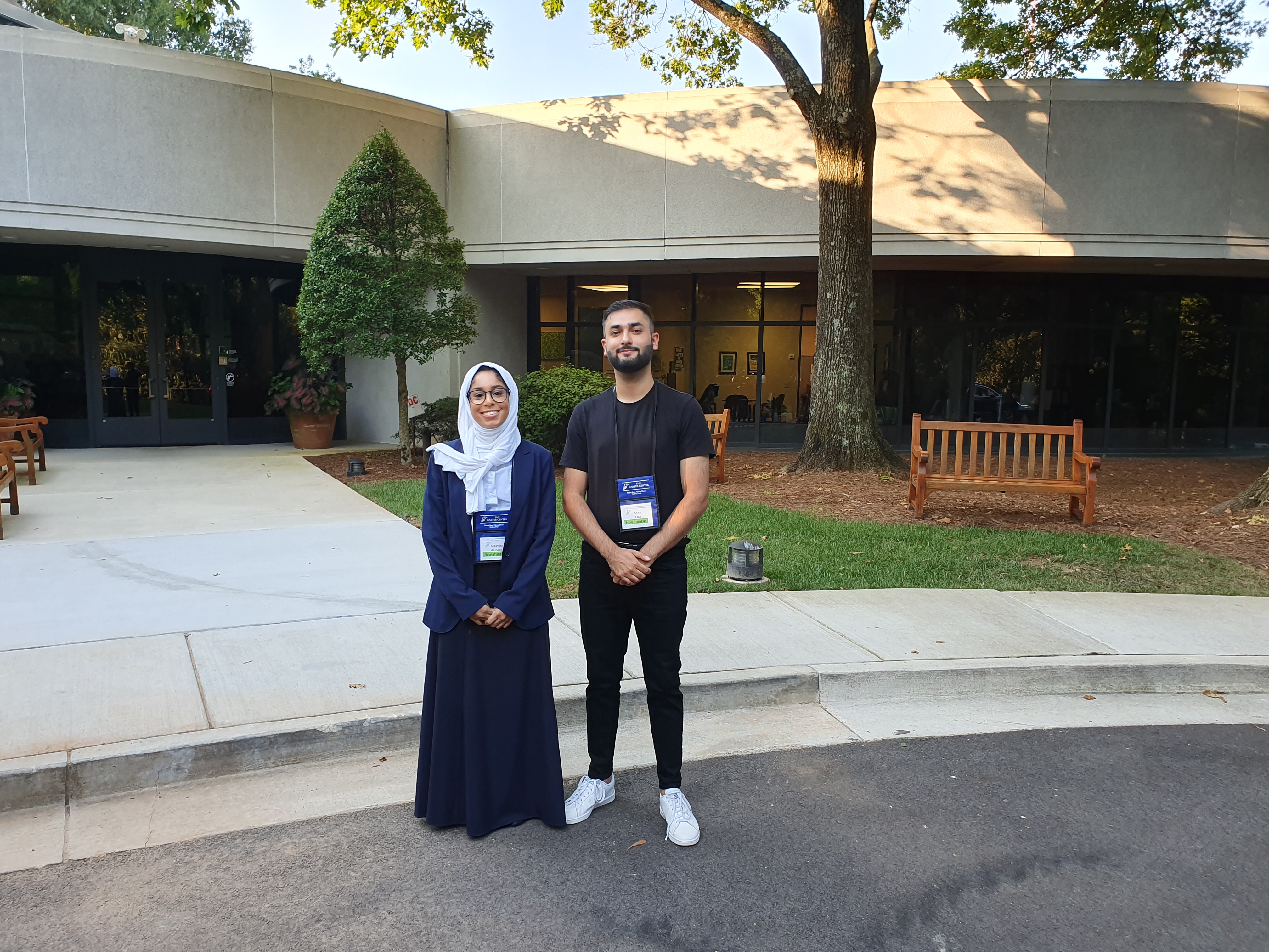 Maryam Al-Badr and Saad Ejaz during their U.S. visit as part of the Rosalynn Carter Fellowship for Mental Health Journalism Program.