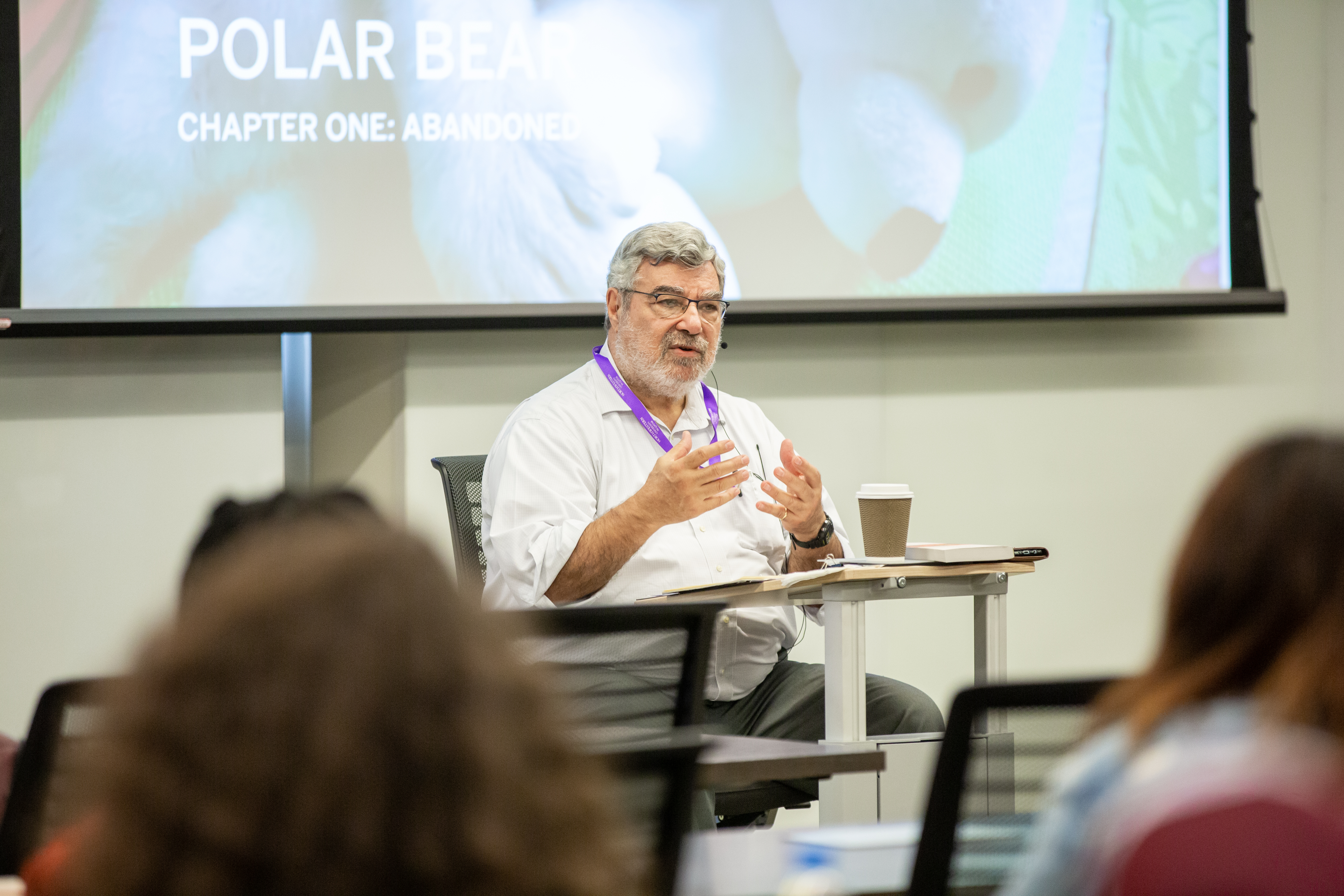 Rami Khouri during one of his workshops at NU-Q