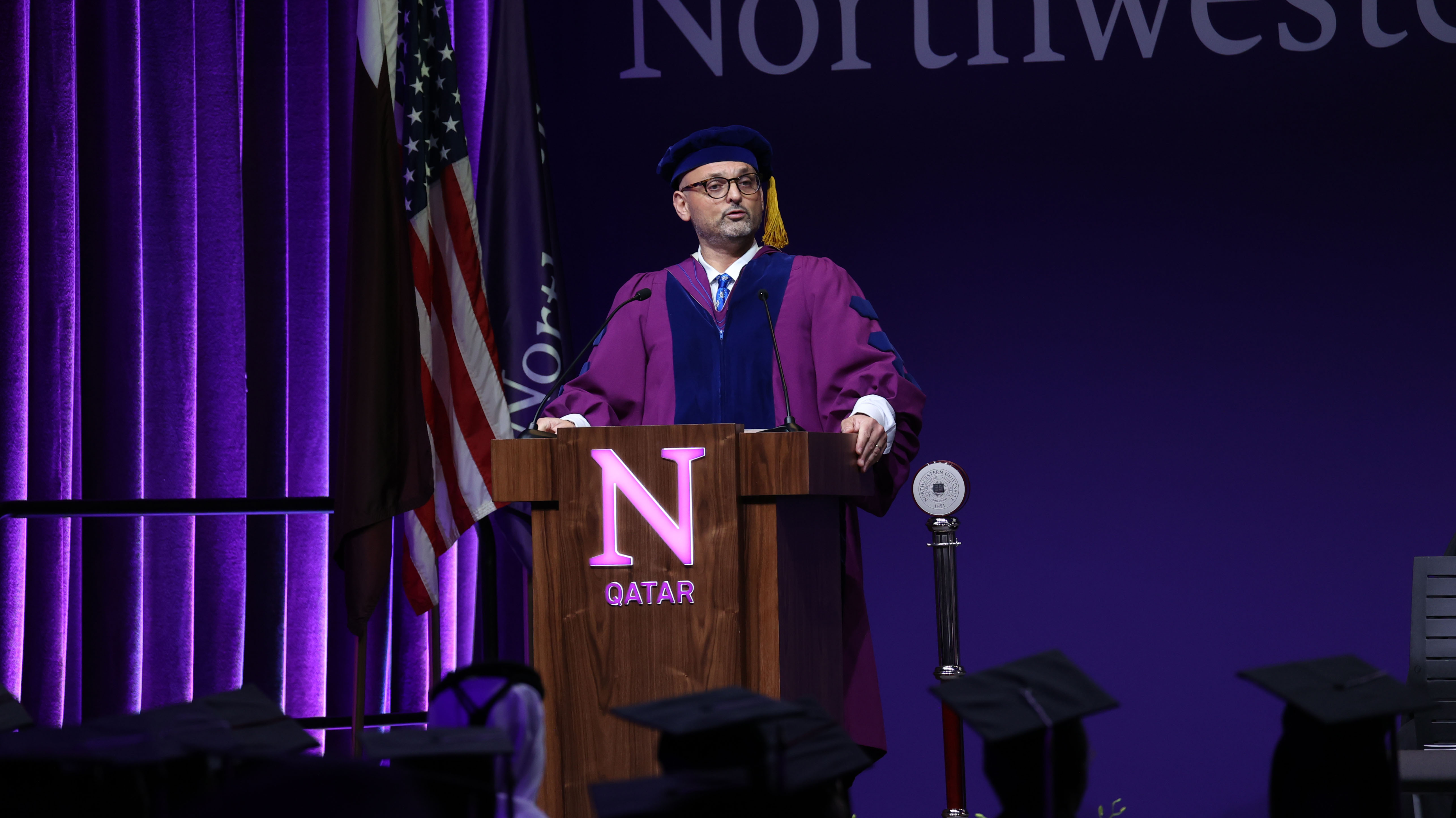 Kraidy urged the Class of 2023 to center excellence in their journeys after graduation but to do so with humility