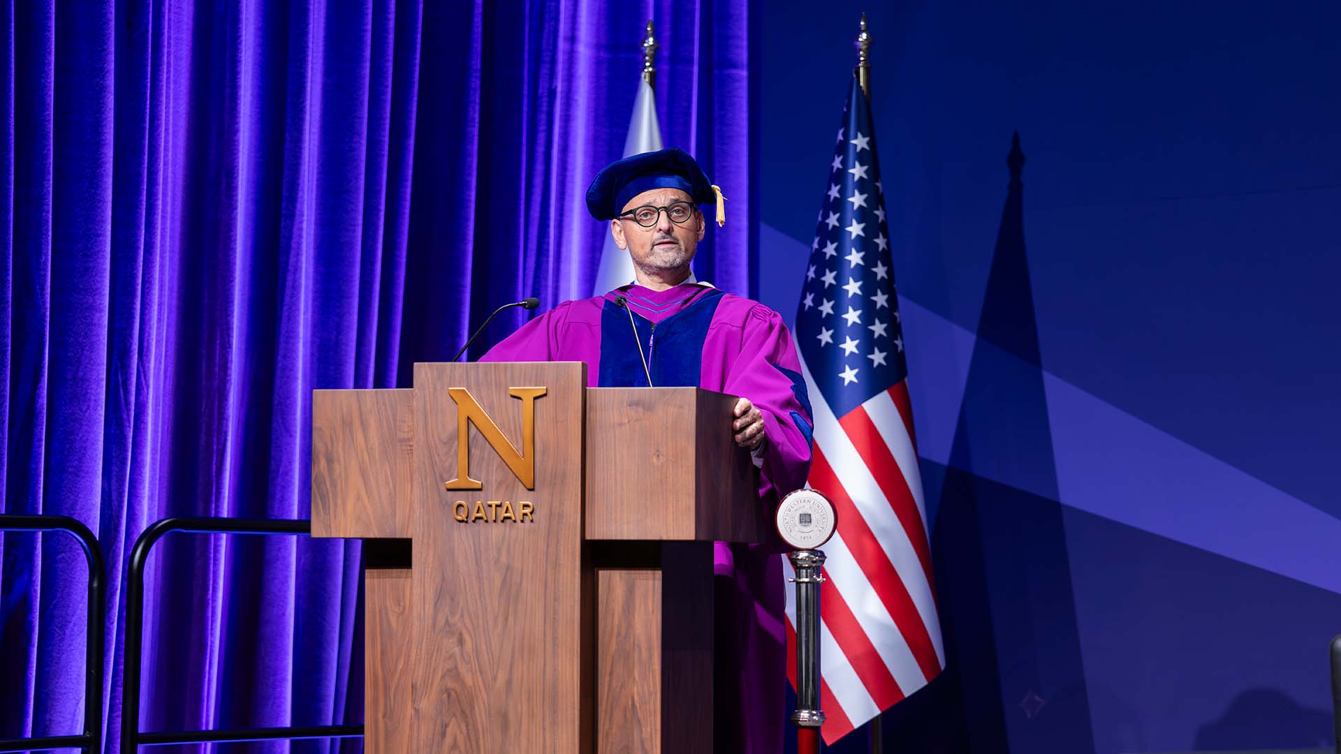 Dean Kraidy called on the new students to see convocation as the beginning of a lifelong journey of renewal