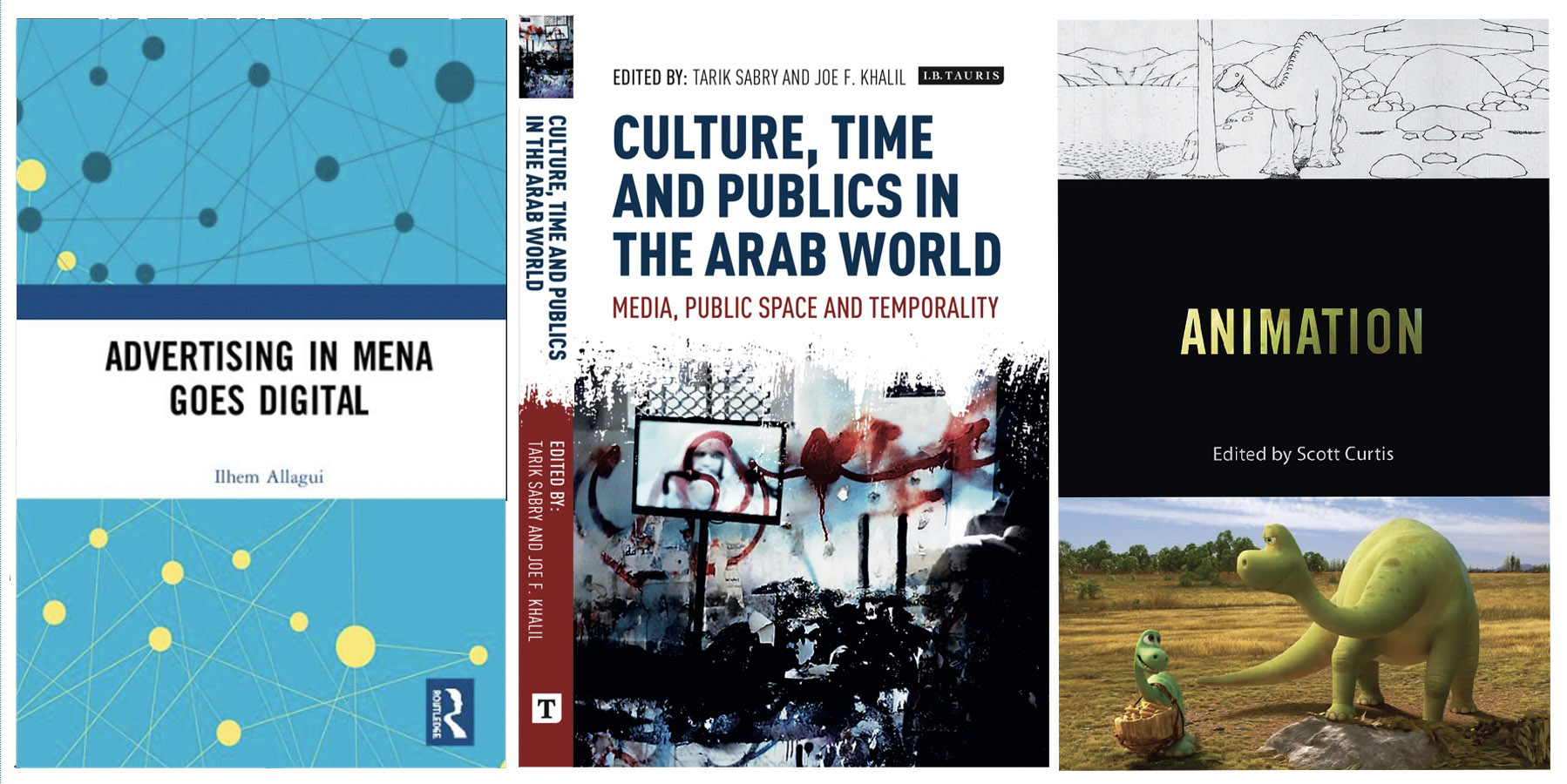 NU-Q faculty produce three new books on regional advertising, media and culture in the Middle East, and the history of American animation.