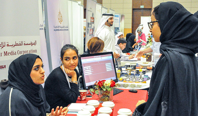 The Education City Career Fair was held at Hamad bin Khalifa University (HBKU) student center.