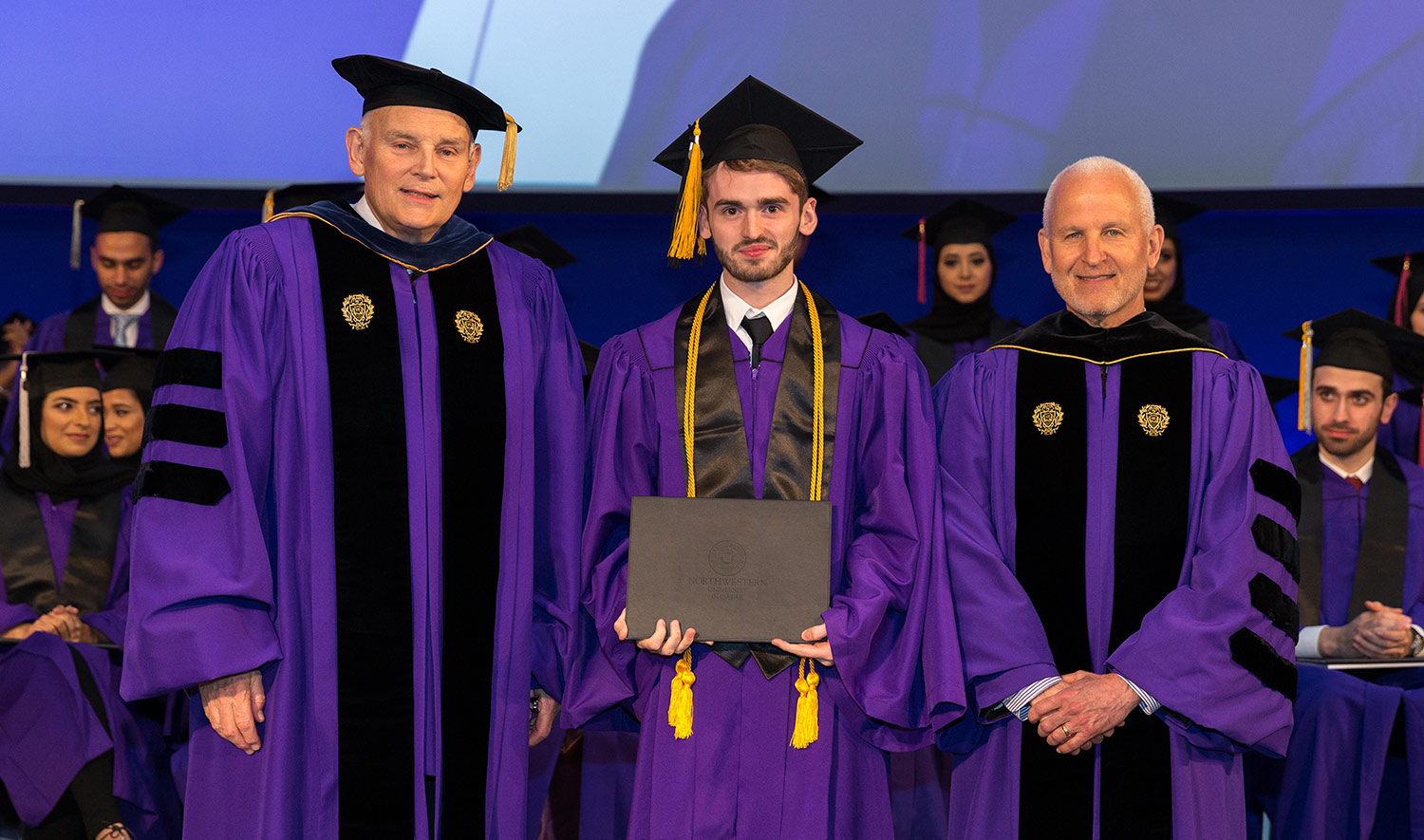 James Copplestone Farmer (middle), winner of this year's Dean's Award