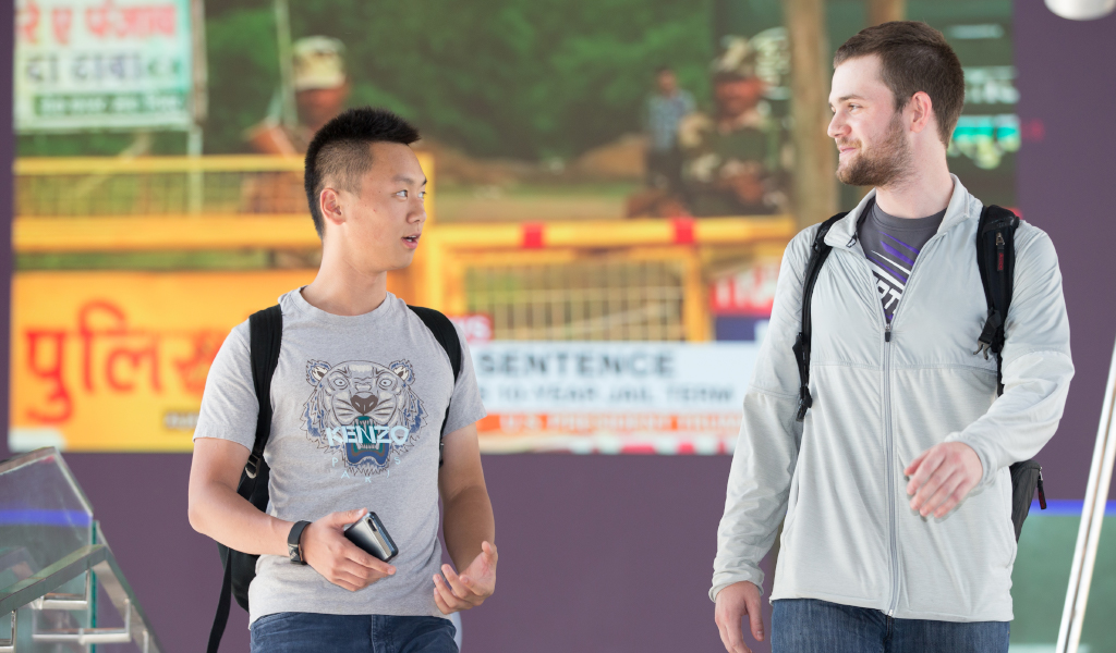Dawei Wang and Brendan O’Rorke have enrolled in courses across multiple disciplines including political science, history, ideological studies, and languages.
