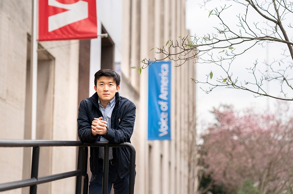 Hanmin Kim an intern with Voice of America in Washington, D.C. 