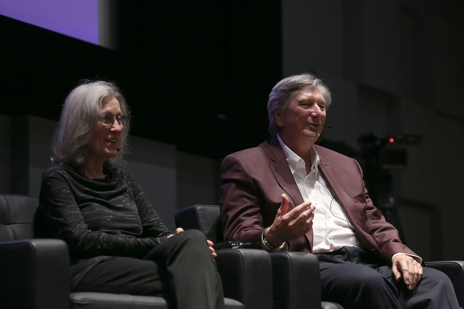 The history of Hollywood and filmmaking today was the topic of discussion at NU-Q with award-winning filmmakers, John Bailey and Carol Littleton. 