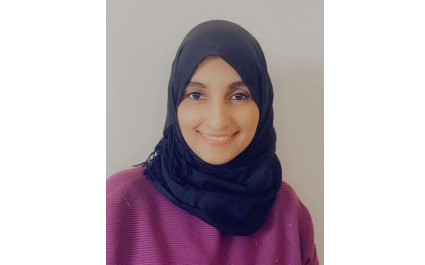 Ghaida Almarwani, the first student to graduate with an MA from Northwestern Qatar