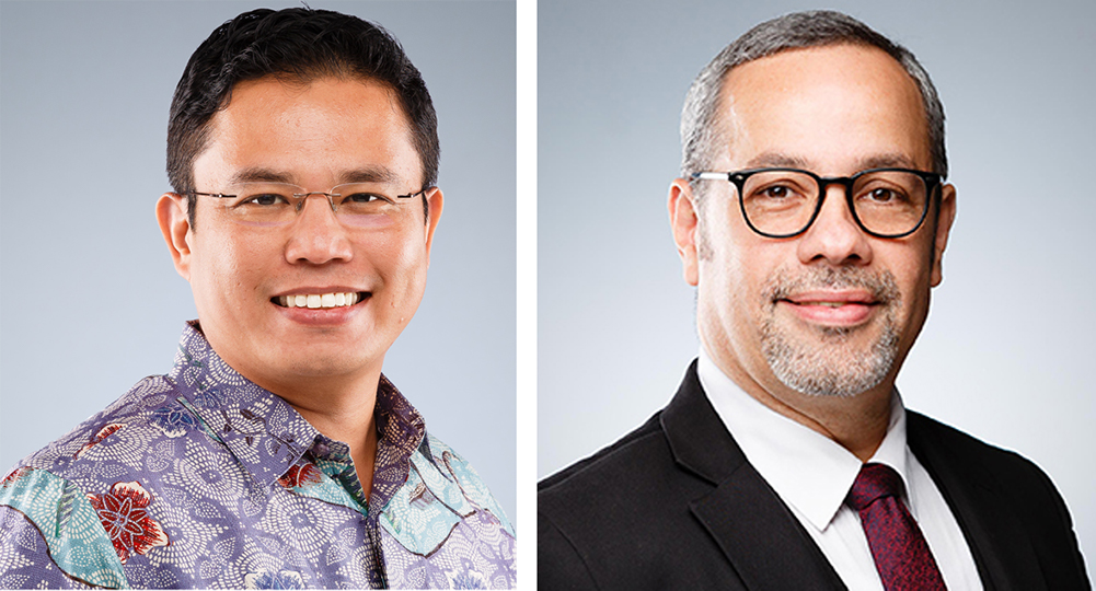 Northwestern Qatar Assistant Professor Anto Mohsin (left) and Jairo Lugo Ocando, director of the graduate and executive education programs and professor in residence. 